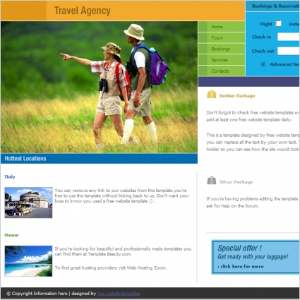 Travel Agent Website Template from images.all-free-download.com