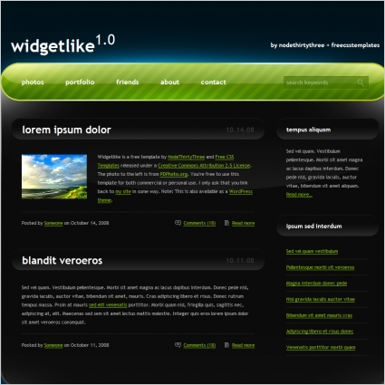 Widget Like Free Website Templates In Css Html Js Format For Free Download 94 84kb