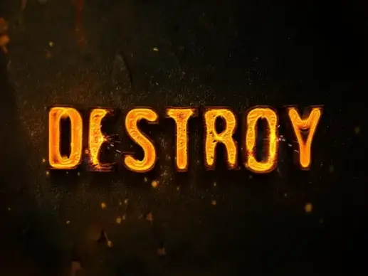 02 3d burning text effects preview