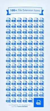 100 free vector file extension icons