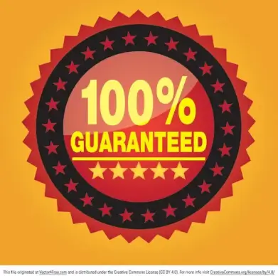 100 guaranteed badge vector
