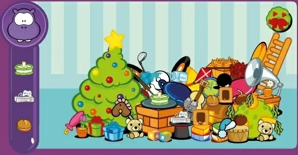 11 lovely Christmas theme Cowco cartoon character vector material