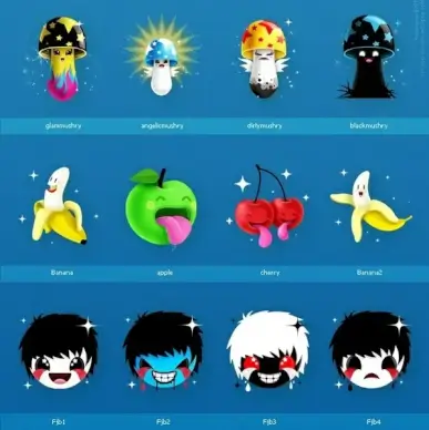 128x128 Icons Set 6 icons pack