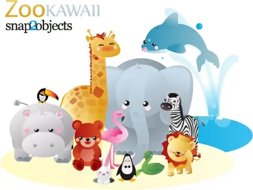 12 free vector zoo animals