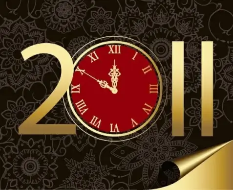 2011 clock pattern vector