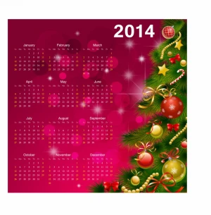 2014 calendar happy new year 