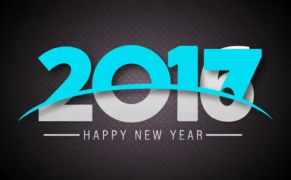 2017 new year template with numbers transforming illustration