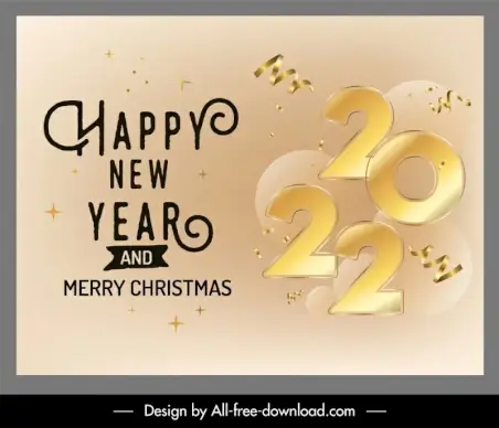 2022 new year christmas dynamic confetti banner