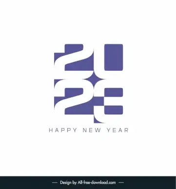 2023 text happy new year template elegant numbers layout decor