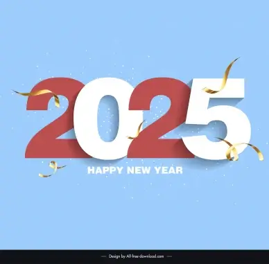 2025 calendar design elements dynamic confetti decor