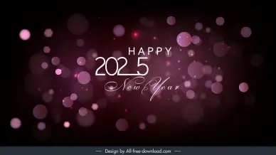  2025  new year backdrop template purple pink bokeh light elegance