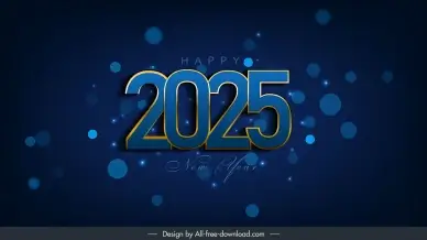 2025 new year background template modern dark circles