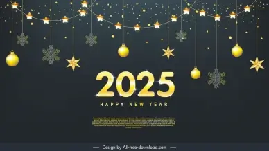 2025 new year xmas banner template modern elegance