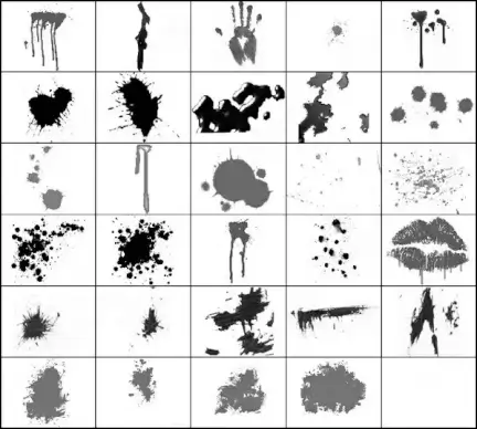 29 ink splatter brush