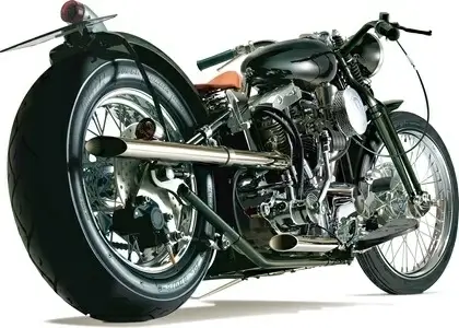 motorbike advertising rear view posing realistic style design