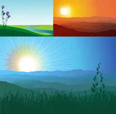3 scenery vector