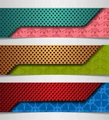 3d classical pattern banner design templates collection