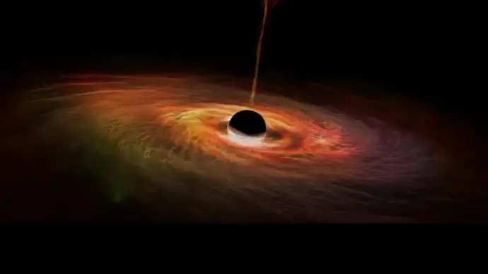 3d clip of black hole motion