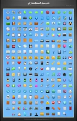 48 pixels web iconset icons pack