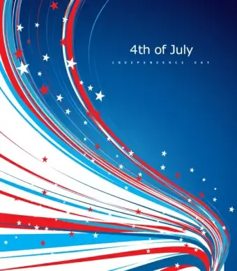 4th of july american independence day flag creative wire celebration wave design