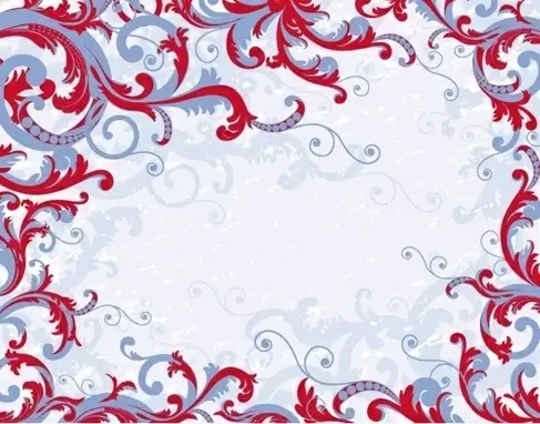 5 classic lace pattern vector material