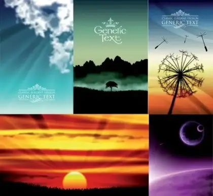 5 realistic scenery vector 2