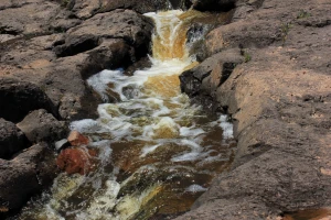 a mini falls at gooseberry falls state park minnesota