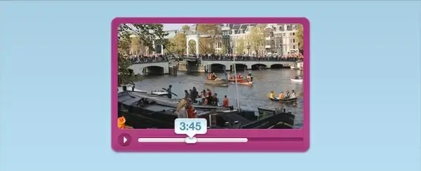 A Pink Vibrant Video Player Interface