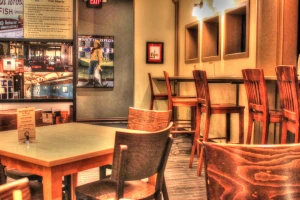 a room at a random coffee shop