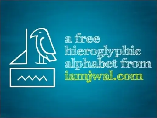 
								A Stylized Egyptian Hieroglyphic Alphabet							