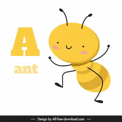 a text education design element ant animal sketch cute handdrawn cartoon