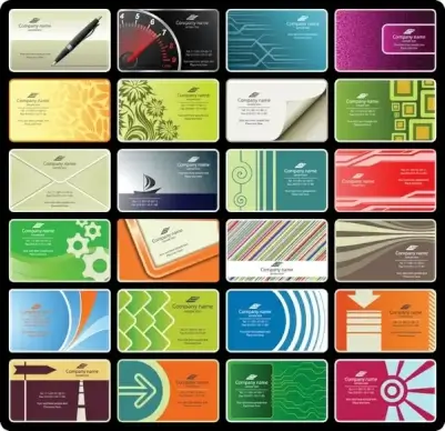 a variety of beautiful card template vector