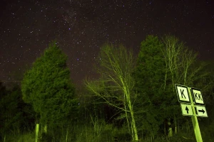 a very bright night sky at ozark national scenic riverways missouri