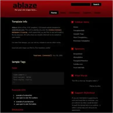 Ablaze 2.1 Template