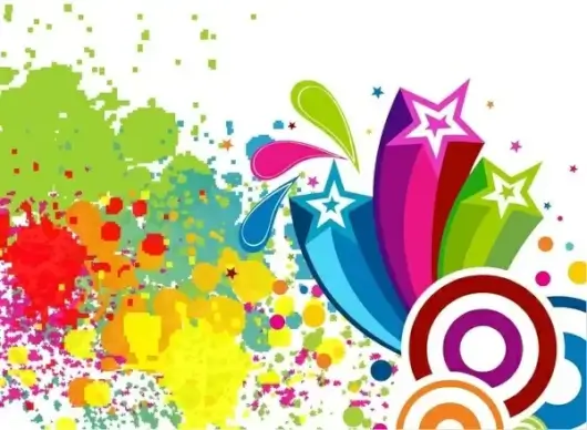 Abscract Colorful Spots Background Vector Art