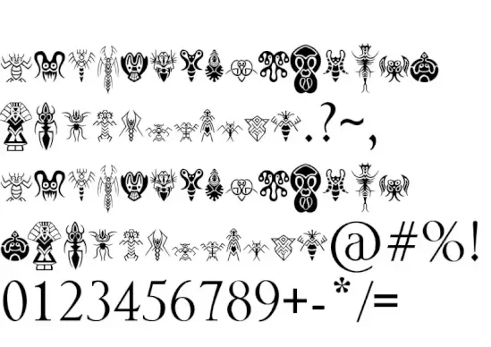 Abstract Alien Symbols