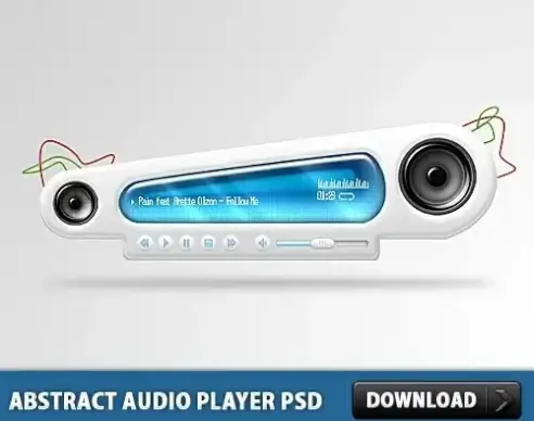 Abstract Audio Player Free PSD
