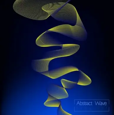 abstract background 3d yellow twist decoration