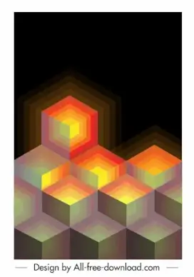 abstract background polygonal light effect delusion decor