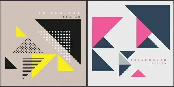 abstract background sets flat triangles decoration