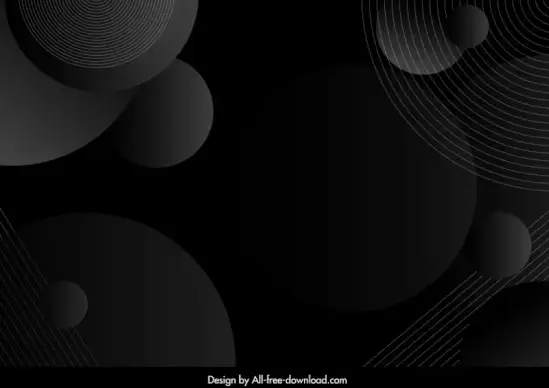  abstract background template dark flat circles shapes