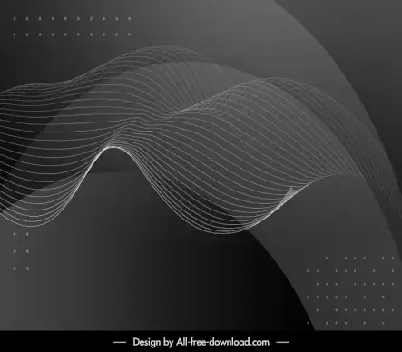  abstract background template dark monochrome dynamic curves decor