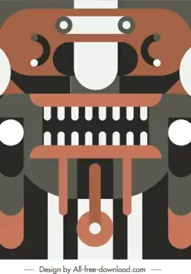 abstract background template flat colorful geometric symmetry