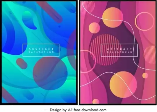 abstract background templates blue violet circles swirl ornament