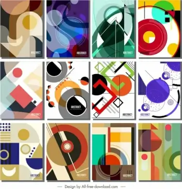 abstract background templates colorful flat geometric decor