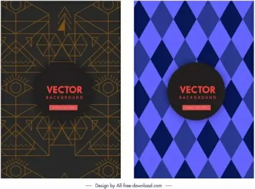abstract background templates dark colored classical geometric decor