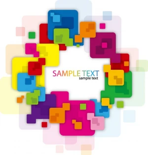 Abstract Background with Colorful Rounded Rectangles Vector Illustration