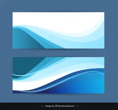 abstract  banner templates elegant curve lines dynamic