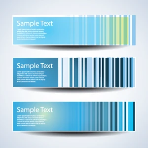 abstract blue header banners design vector set
