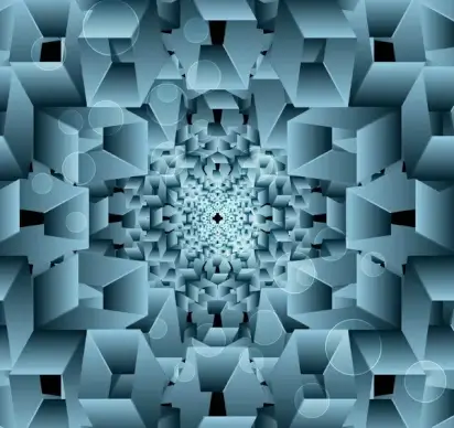 abstract box blue colorful swirl cubes background vector